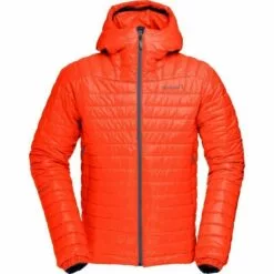 Norrøna Falketind PrimaLoft100 Hood Jacket Men's M Hot Chili